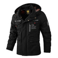 Chaqueta de invierno impermeable para hombre con capucha y forro cálido