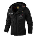 Chaqueta de invierno impermeable para hombre con capucha y forro cálido