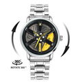 Men’s Luxury Car Wheel Watch – Stainless Steel Quartz