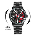 Men’s Luxury Car Wheel Watch – Stainless Steel Quartz