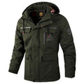Chaqueta de invierno impermeable para hombre con capucha y forro cálido