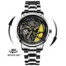 Men’s Luxury Car Wheel Watch – Stainless Steel Quartz