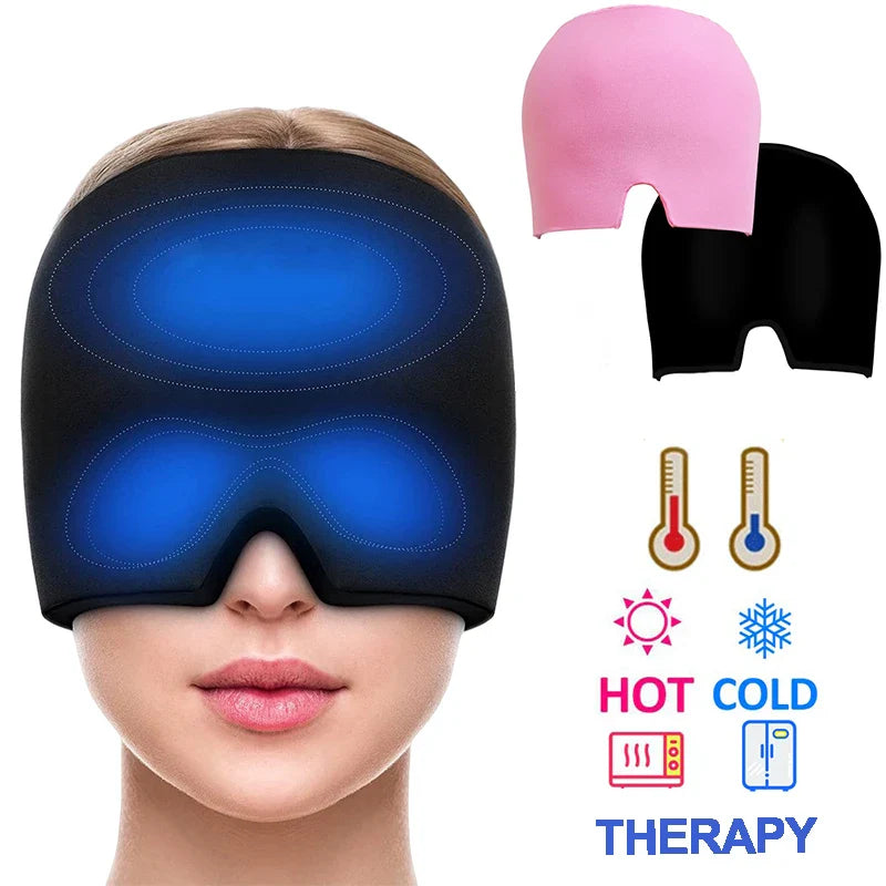 Gel Ice Headache Hat – Cold Compress Migraine Relief Cap