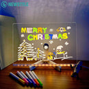 LED Message Board – DIY Acrylic Writing Pad with 7 Pens