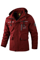 Chaqueta de invierno impermeable para hombre con capucha y forro cálido